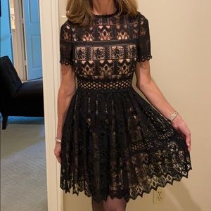 Alexis lace dress. Fitted waist, full skirt🦋